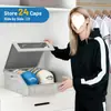 Caja de almacenamiento multifuncional para sombreros en casa, gran capacidad, caja de almacenamiento apilable para gorras de béisbol, almacenamiento multipropósito con ventana visible