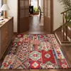 Alfombrillas Retro Americanas para Entrada de Casa Son Lavables, Fáciles de Cuidar, Resistentes al Desgaste y a las Manchas Alfombrillas de Cristal Terciopelo para Puerta de Entrada