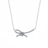 Bestseller transfronterizo collar de lazo cadena para la clavícula de plata s925 colgante de moissanita color D de 1 quilate obtenido directamente de fábrica