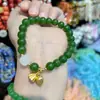 Pulseira Mahjong da Sorte Tendência Nacional, Pulseira de Contas de Imitação de Jade Hetian para Mulheres, Estilo Único, Joia Lembrança de Turista
