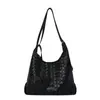 Bolso de axila tejido de nicho transfronterizo para mujer, nuevo modelo 2026, bolso de hombro tipo cubo de gran capacidad, bolso de mano estilo coreano para el trabajo