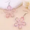 Nuevos Pendientes Frescos y Dulces de Verano, Pendientes de Acrílico con Diseño de Flor Calada de Colores, Pendientes de Diseño, Pendientes para Mujer