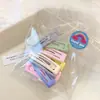 Pinza para el Cabello Estilo Ins de Color Caramelo, Pinza Luminosa para Flequillo Lateral, Pinza para Flequillo de la Frente, Pasador, Accesorio para el Cabello