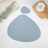 Set de Cuero de Punto Transfronterizo Gota de Agua + Posavasos Mantel para Mesa de Comedor Occidental Posavasos para Té Mantel Aislante Simple de Doble Cara Mantel para Comida Occidental