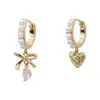 @Warehousestyle Pendientes de Corazón de Diseño Nicho Coreano para Mujer Principios de Primavera Pinzas para Orejas y Accesorios para Orejas de Lazo de Moda de Gama Alta