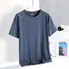 Camiseta de Hielo de Seda Estampada de Verano para Hombre Ropa Deportiva Casual para Correr Fitness de Manga Corta para Hombre Ropa de Exterior de Secado Rápido Admite Estampado