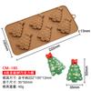 Muletas de Arco Fcm Transfronterizas Molde de Silicona de Chocolate Árbol de Navidad Decoración de Dulces y Pasteles Molde para Hornear