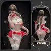 Noche Dorada Dulce Tentación Sirvienta qqny Coqueteo Interés Sexual Divertida Lencería Puro Deseo Fácil de Quitar Conjunto de Encaje Sexy para Mujer