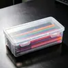 Caja de papelería transparente, caja para bolígrafos, caja de almacenamiento, organizador de gran capacidad, caja para lápices, marcador, bolsa para bolígrafos de estudiante, caja de almacenamiento de escritorio