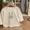 Nueva Camiseta de Manga Larga 100% Algodón Elefantito Ropa de Otoño para Niños Niños Pequeños Niños Niñas Primavera Otoño Top Más Vendido