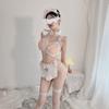 Lencería sexy sexy entrepierna abierta gratis cama divertida coqueteo caliente mono uniforme traje pijamas de mujer deseo puro