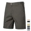 Cross-Border 2026 Novos Shorts Casuais de Algodão para Comércio Exterior Masculino, Calça Social Reta de 5 Pontos, Tamanho Grande, Cor Sólida, Roupa Masculina Estilo Comércio Exterior