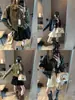 Moque Estilo Blogger Coreano Preguiçoso Retrô Listrada Gola Redonda Solta Casual Manga Longa Camiseta MQ1910