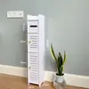 Prateleira de Armazenamento para Banheiro de Chão Armário Estreito para Banheiro Prateleira de Armazenamento de Múltiplos Andares Prateleira de Armazenamento para Vaso Sanitário