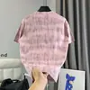 Camiseta Informal de Verano Nueva Estilo Tie-Dye Bordada con Letras Cuello Redondo Manga Corta para Hombre Moderna Patchwork Simple Versátil de Media Manga