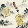 Progresso Diário, Acumulando Riqueza Liga de Zinco Cinco Vias Deus da Riqueza Token Chinês Oito Direções Trazem Riqueza Chaveiro de Metal Pingente Fabricante Atacado