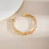 Pulseira metálica oca transfronteiriça estilo europeu e americano braçadeira geométrica design exagerado joias moda acessórios simples versáteis