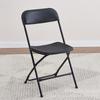 Venta Directa de Fábrica Silla Plegable Exterior Plástico Oficina Blanca Silla Plegable Hogar Respaldo Portátil Silla para Eventos de Conferencia