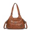 Bolso de hombro para motocicleta transfronterizo comercio exterior nuevo gran capacidad para mujer bolso de viajero atmosférico bolso plegable con botón venta al por mayor de fábrica