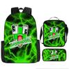 Venda Quente Transfronteiriça Estampa INENARRÁVEL Mochila de Grande Capacidade Bolsa de Ombro Estojo de Lápis Conjunto de Três Peças