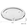 Bandeja de vidro simples nórdico aromaterapia vela bandeja inferior transparente redonda base de vela de vidro artesanato ornamentos