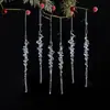 Decoraciones navideñas transfronterizas, adornos de carámbanos transparentes estilo nórdico, colgantes de carámbanos de cristal blanco para árboles de Navidad
