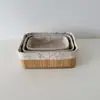 Cesta de Almacenamiento Tejida de Bambú para el Hogar, Estilo Nuevo, Tubo Plegable para Almacenamiento de Juguetes, Cesta de Almacenamiento Universal para Sala de Estar y Dormitorio, Venta al por Mayor