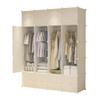 Guarda-roupa simples DIY armário mágico montagem armário plástico dormitório armazenamento guarda-roupa madeira maciça duplo armazenamento armário de armazenamento