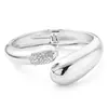 Pulseras Populares Transfronterizas Europeas y Americanas Ins Normcore Pulseras con Patrón de Onda Asimétrico Pulseras Metálicas Brillantes Joyería para Mujer