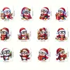 Navidad 12 Pingüinos de Navidad Decoraciones Lindas Decoraciones de Madera para Colgar Mini Casa Navideña Decoración Adornos Colgantes