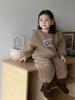 Traje de Felpa Infantil Otoño e Invierno, Ropa Infantil Engrosada Estilo Coreano 2025, Ropa de Bebé, Ropa de Invierno, Traje de Felpa de Oso para Niñas