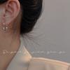 Pendientes de Corazón Dulces y Frescos para Mujer, Moda Retro, Pinzas para Orejas Huecas de Corazón Únicas para el Día a Día, Accesorios de Oreja de Moda Estilo Ins