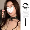 Colar de sino de Halloween feminino, colar de pescoço divertido, corrente de pescoço, gargantilha, colar masculino, corrente de clavícula