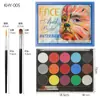 Kit de Tintas Faciais Solúveis em Água, Vários Pigmentos para Pintura Corporal, Tinta Facial para Modelos, Maquiagem Facial de Halloween, Tinta Facial à Base de Água