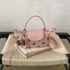 Bolso de mano patchwork de mezclilla lavada estilo americano y piel sintética, versátil para el uso diario, bolso ligero para mujer de hombro y cruzado
