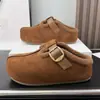 Zapatos Birkenstock Versátiles Casuales de Suela Gruesa Retro para Mujer Otoño e Invierno 2026, Zapatos de Mujer Modernos y Cómodos, Mules Elegantes de Punta Cerrada