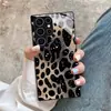 Funda protectora de vidrio templado con estampado de leopardo pintado de lujo para Galaxy S24 Ultra, personalizable con tu propio diseño
