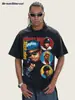 Camiseta de Manga Corta de Algodón Puro para Hombre 2026 Verano Transfronterizo N.W.A, Cuello Redondo Retro Americano, Hombros Caídos, Camiseta de Manga Corta Pesada para Hombre