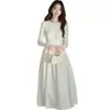 Vestido Mini Chal de Princesa para Industria Pesada Patchwork Tejido Vestido de Tul Vestido Blanco Conjunto de Vestido Suéter Poliéster Bordado