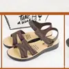 Sandalias para madre de mediana edad mujer Verano nueva moda planas antideslizantes resistentes al desgaste sandalias para mediana edad y ancianos