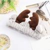 Diadema para Lavado Facial de Venta Caliente, Paquete de Cabello para Mujeres, Diadema de Felpa Linda de Invierno con Lazo, Diadema de Confinamiento, Transfronterizo Europeo y Americano