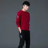 Conjunto Casual de Primavera, Estilo Coreano Moderno, Conjunto Oversized de Caimento Solto para Primavera e Outono, Terno Masculino Estiloso, Suporta Personalização com Letras e Bordados