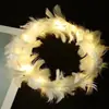 Guirnalda Brillante Cabeza de Ángel Hada Flor Pluma Diadema Nuevo Felpa Celebridad de Internet Tocado Juguete Luminoso Venta al por Mayor