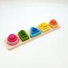 Juego Geométrico Montessori Educativo para Niños Columna Educación Temprana de 3 a 6 Años Niños y Niñas Bebé Juego de Bloques de Construcción de Emparejar Formas