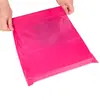 Bolsas de mensajería impermeables rojas, bolsas de embalaje logístico hechas a medida, bolsas de plástico grueso de colores para embalaje al por mayor