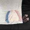 Suéter Raglan Infantil Color Block Primavera e Outono Roupa de Tricô Bebê Cor Contrastante Gola Redonda Unissex Pulôver Solto