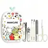 Set de Cortauñas con Graffiti de Fábrica en Stock 6 Piezas Acero Inoxidable Cortauñas Set Completo Caja de Manzana Set de Manicura Transfronterizo