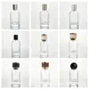 Botellas de Perfume de Laboratorio Transparentes al por Mayor de 30/50 ml, Botellas Dispensadoras de Vidrio con Tapa de Presión, Botellas con Atomizador para Perfume, Botellas Cosméticas
