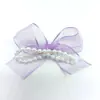 Flor de zapato de lazo, Accesorios para zuecos con perlas artificiales, Hebilla de zapato versátil con cuentas, Decoración para zapatillas de niños