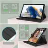 Funda Protectora para Samsung Tablet A9 Plus de 11 pulgadas A9+ Funda Giratoria con Patrón de Lichi A9 Funda de Cuero Anticaídas
